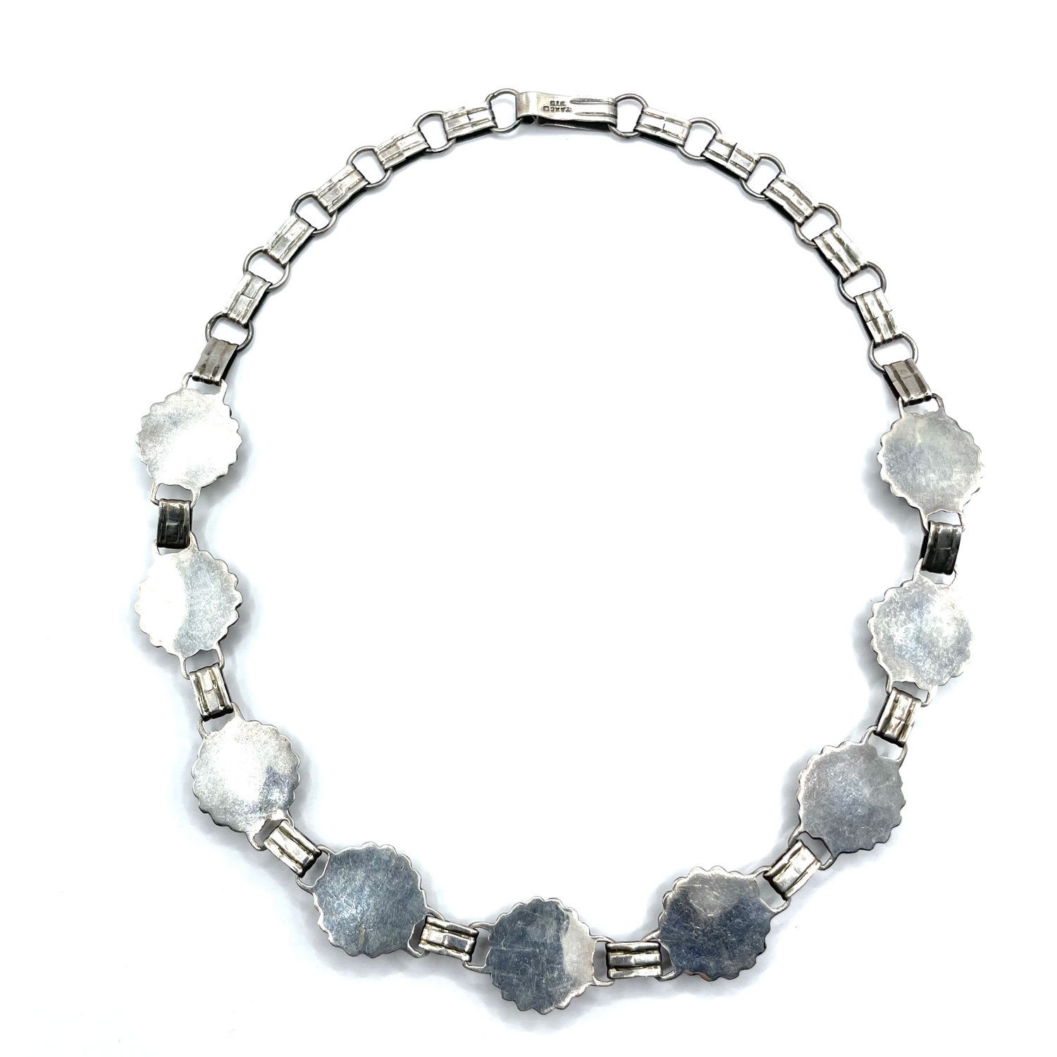 Mexican silver chrysoprase necklace