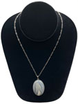 Sterling agate pendant necklace