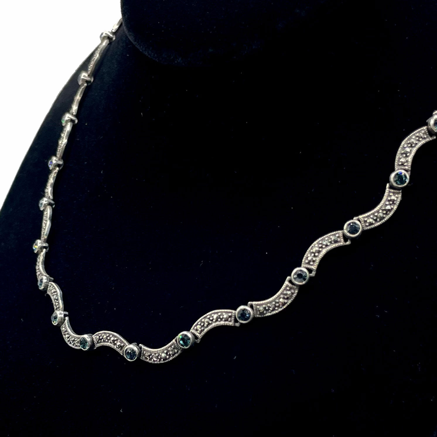 Sterling Silver Marcasite Necklace