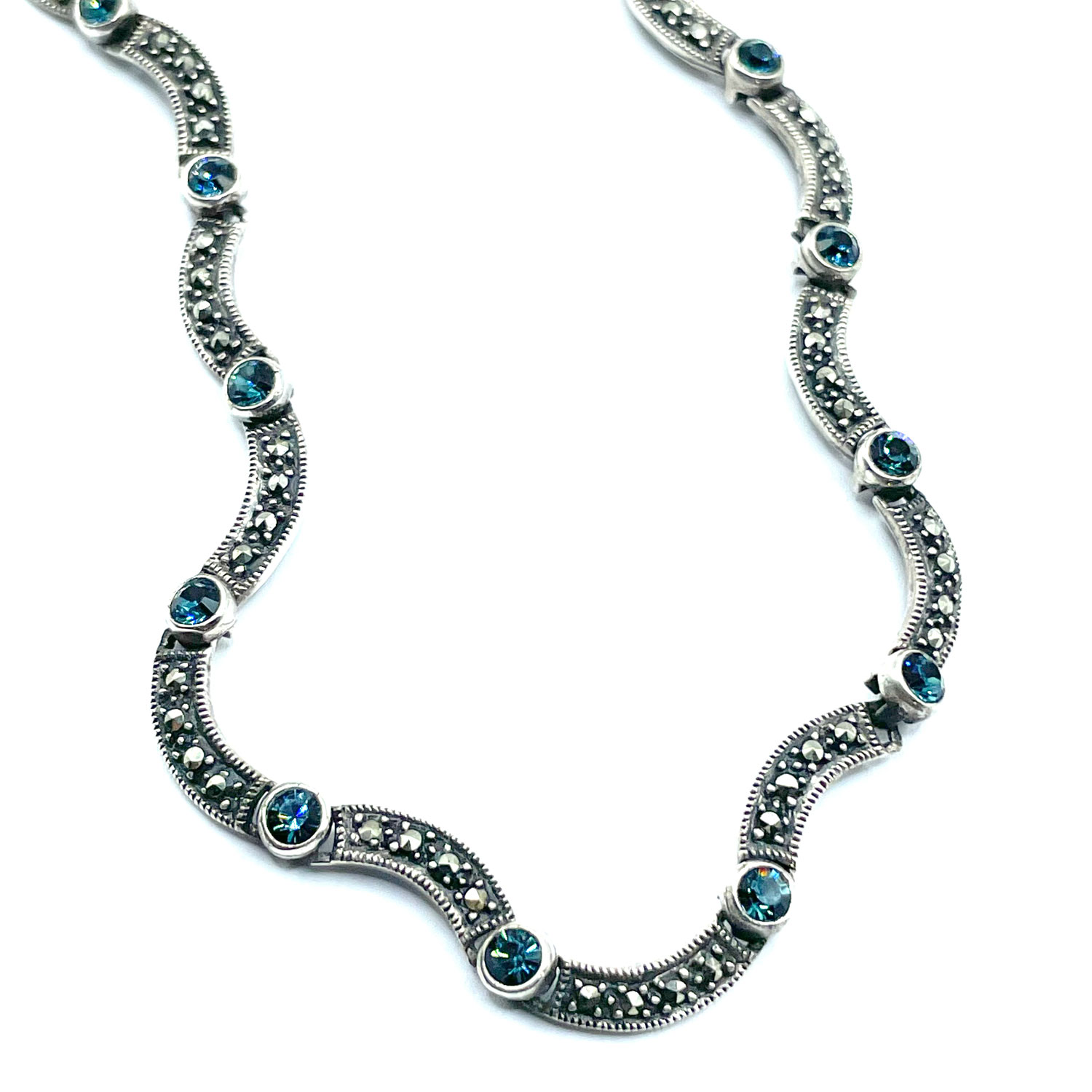 Sterling Silver Marcasite Necklace