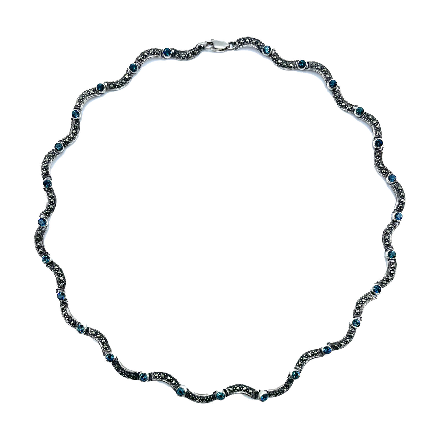 Sterling Silver Marcasite Necklace