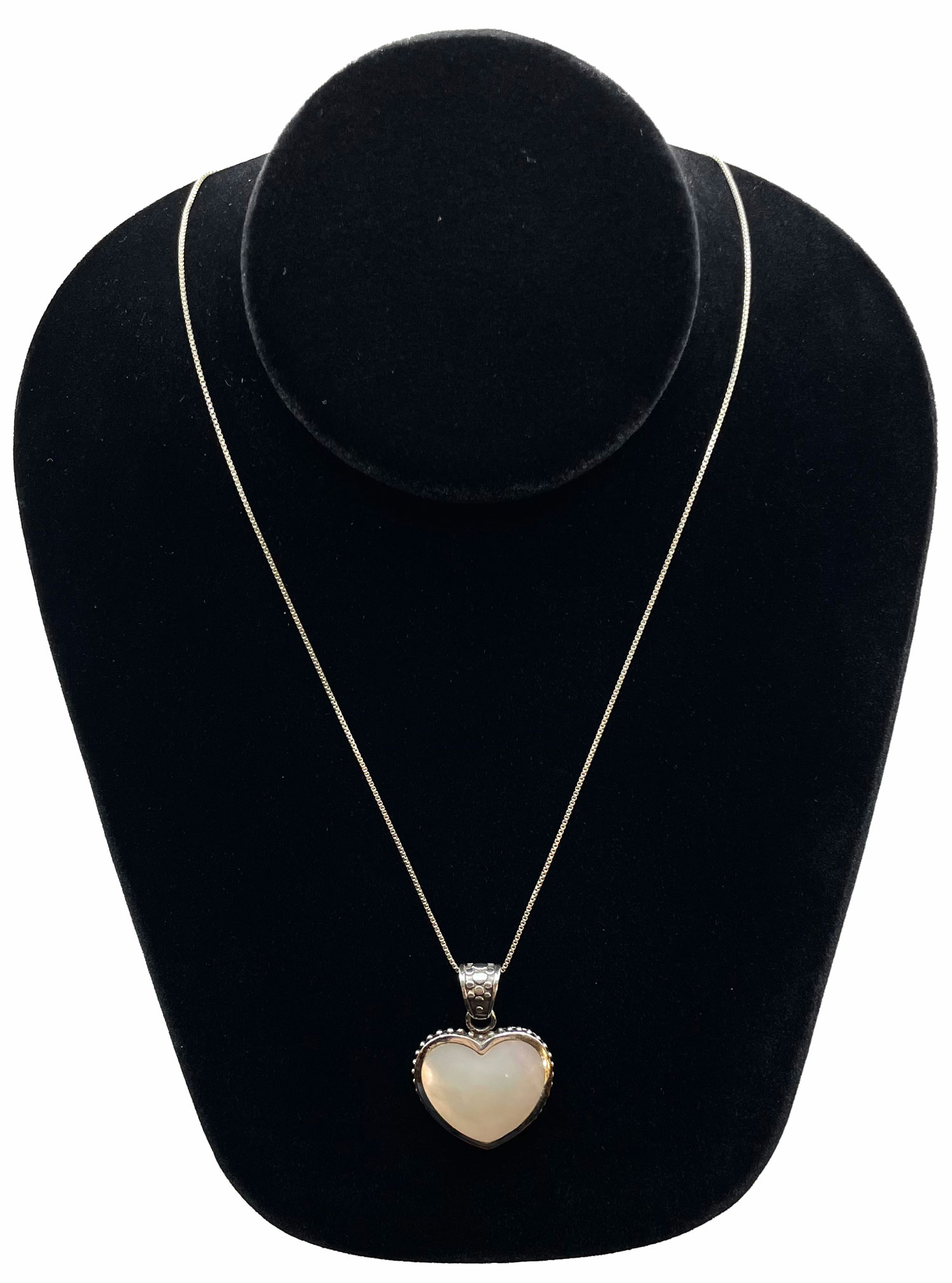 Sterling Silver Mother of Pearl Pendant Necklace