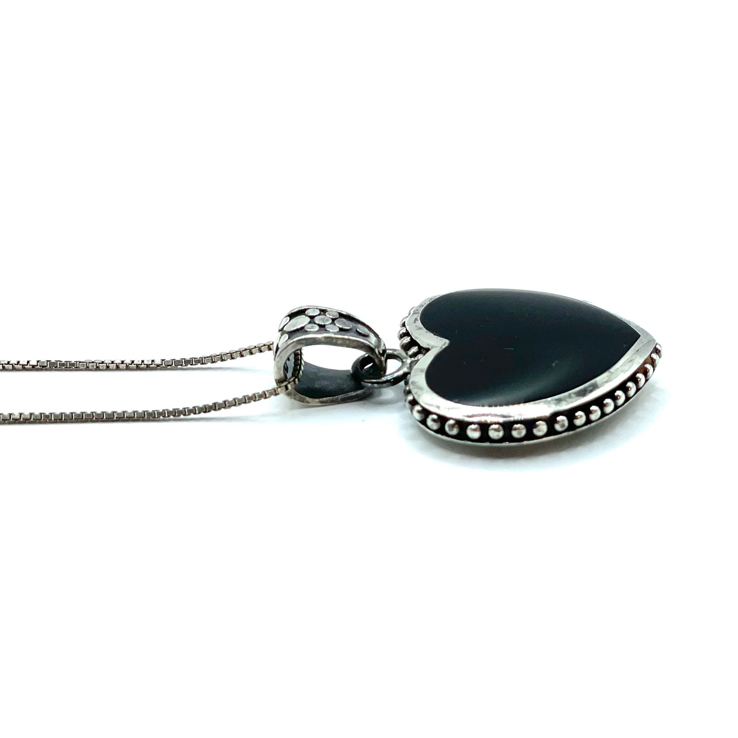 Sterling Silver Black Onyx Pendant Necklace