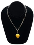 Genuine amber heart pendant