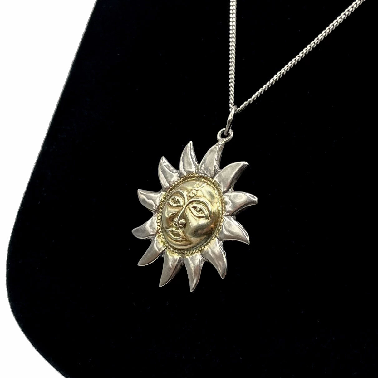 Sterling Silver Sun Pendant
