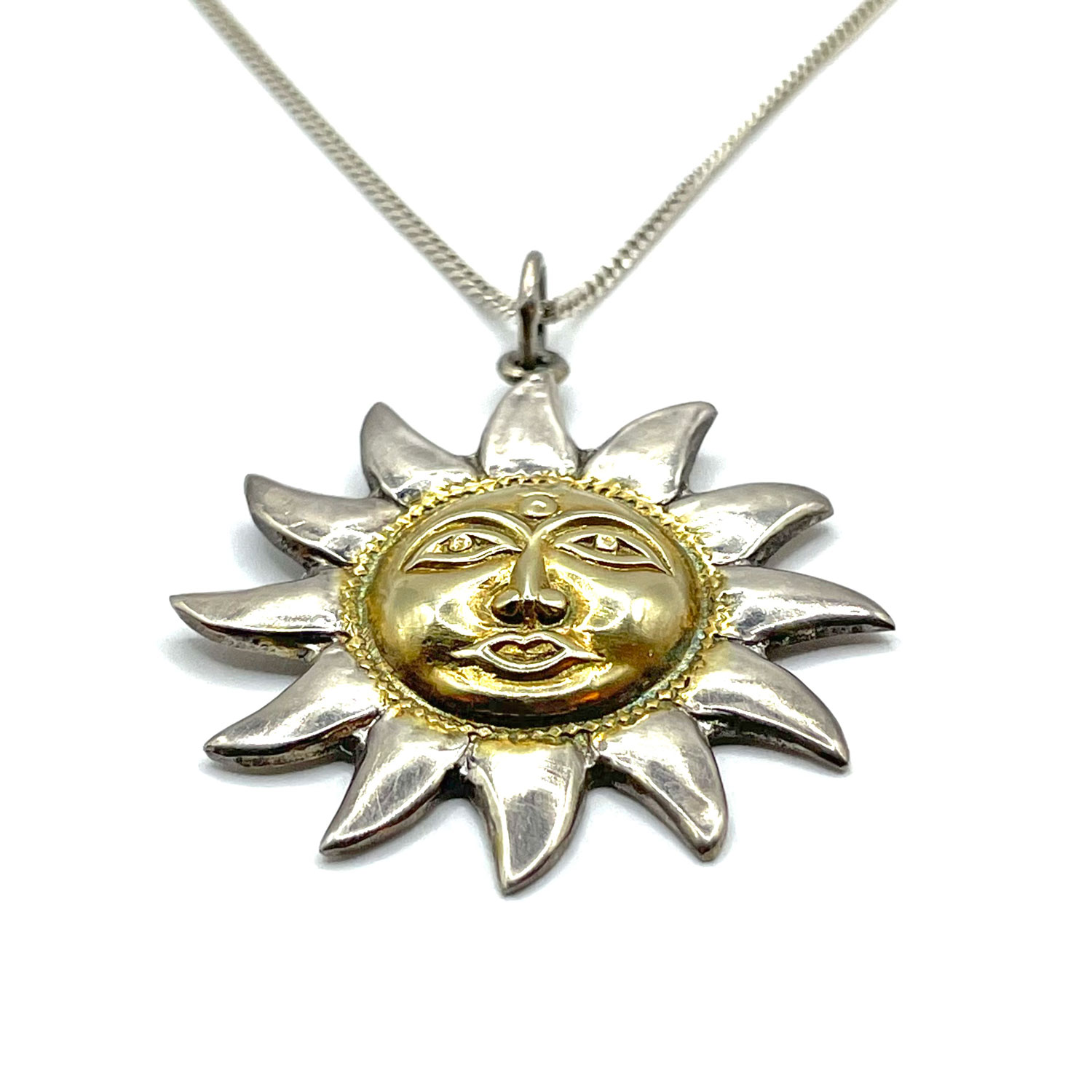 Sterling Silver Sun Pendant