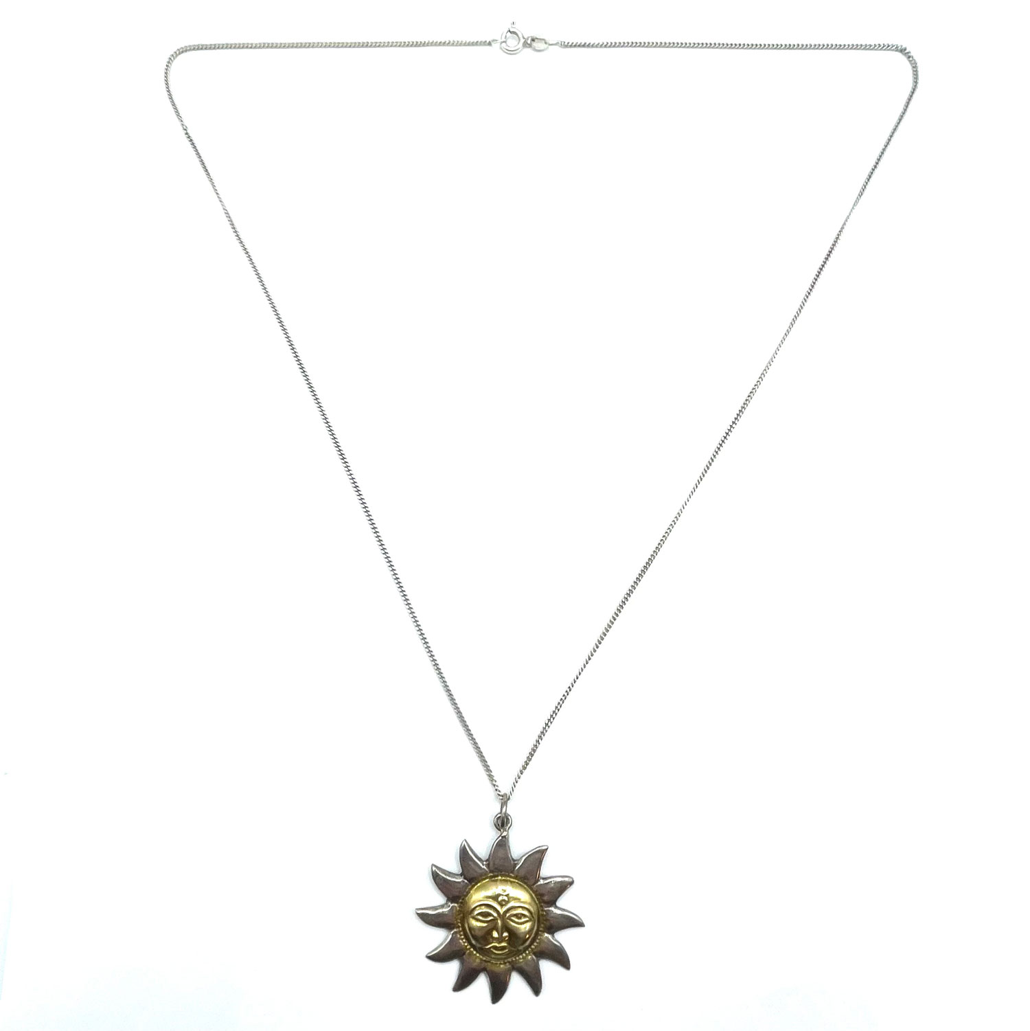 Sterling Silver Sun Pendant