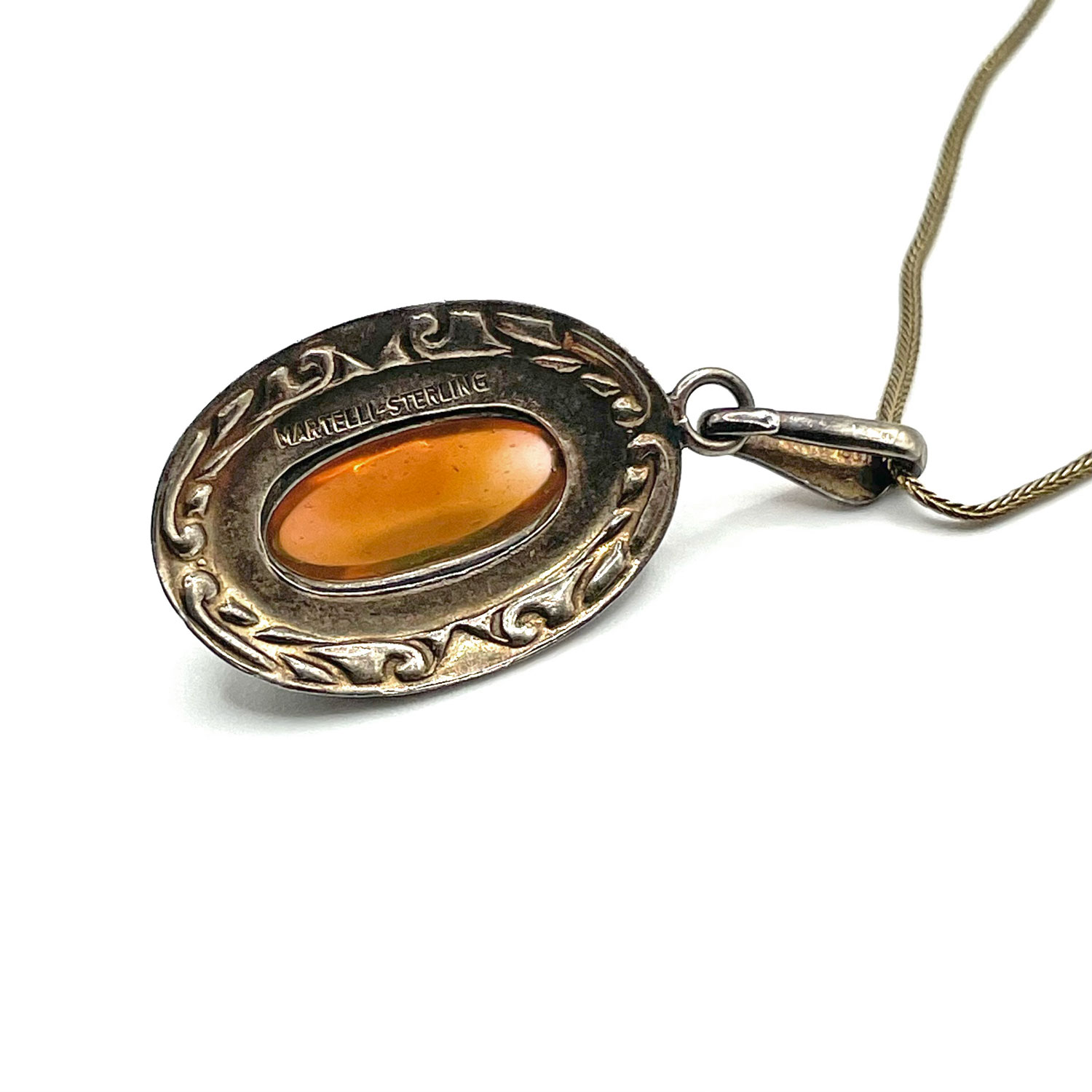 vintage dragons breath pendant necklace
