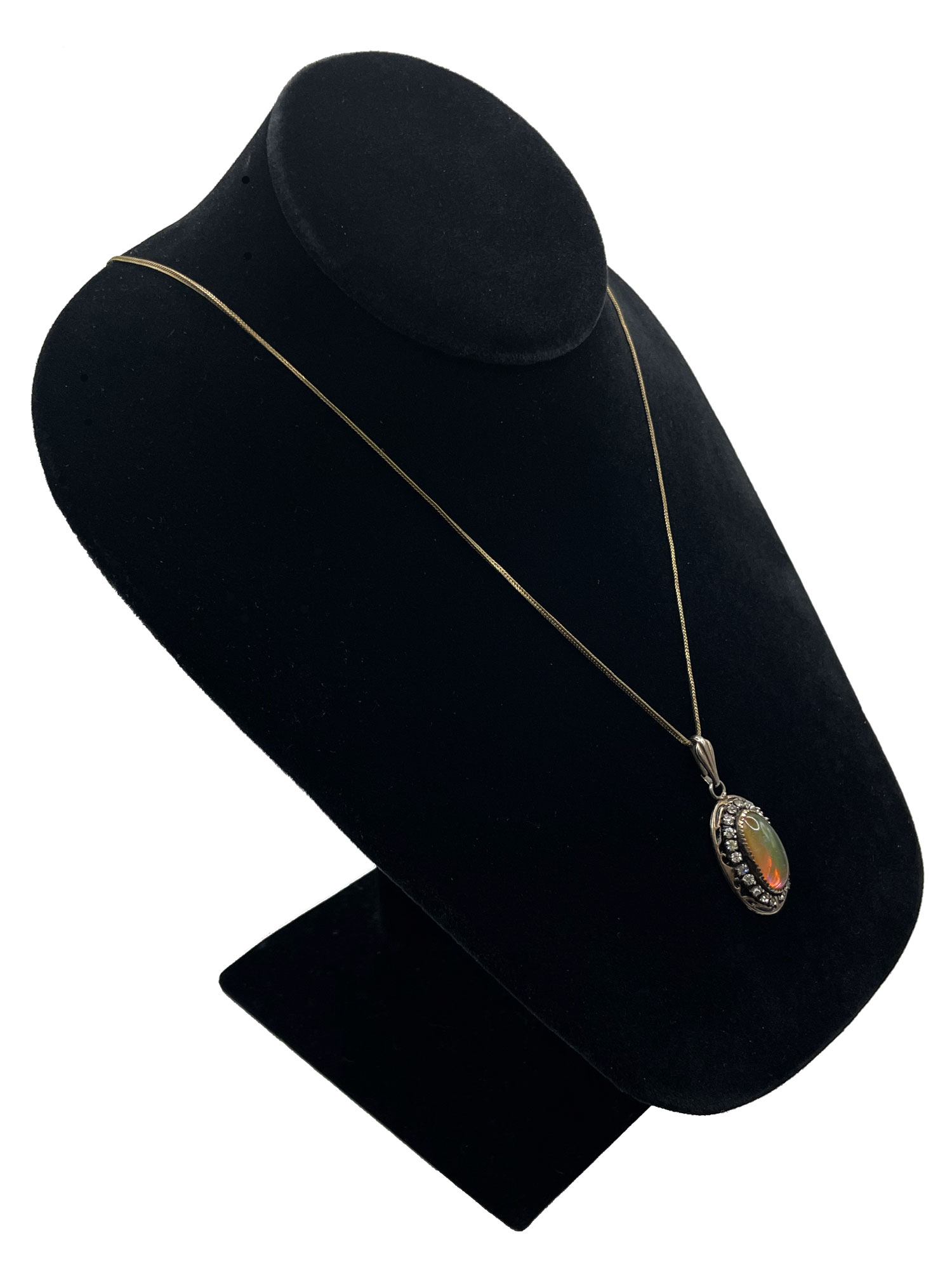 vintage dragons breath pendant necklace