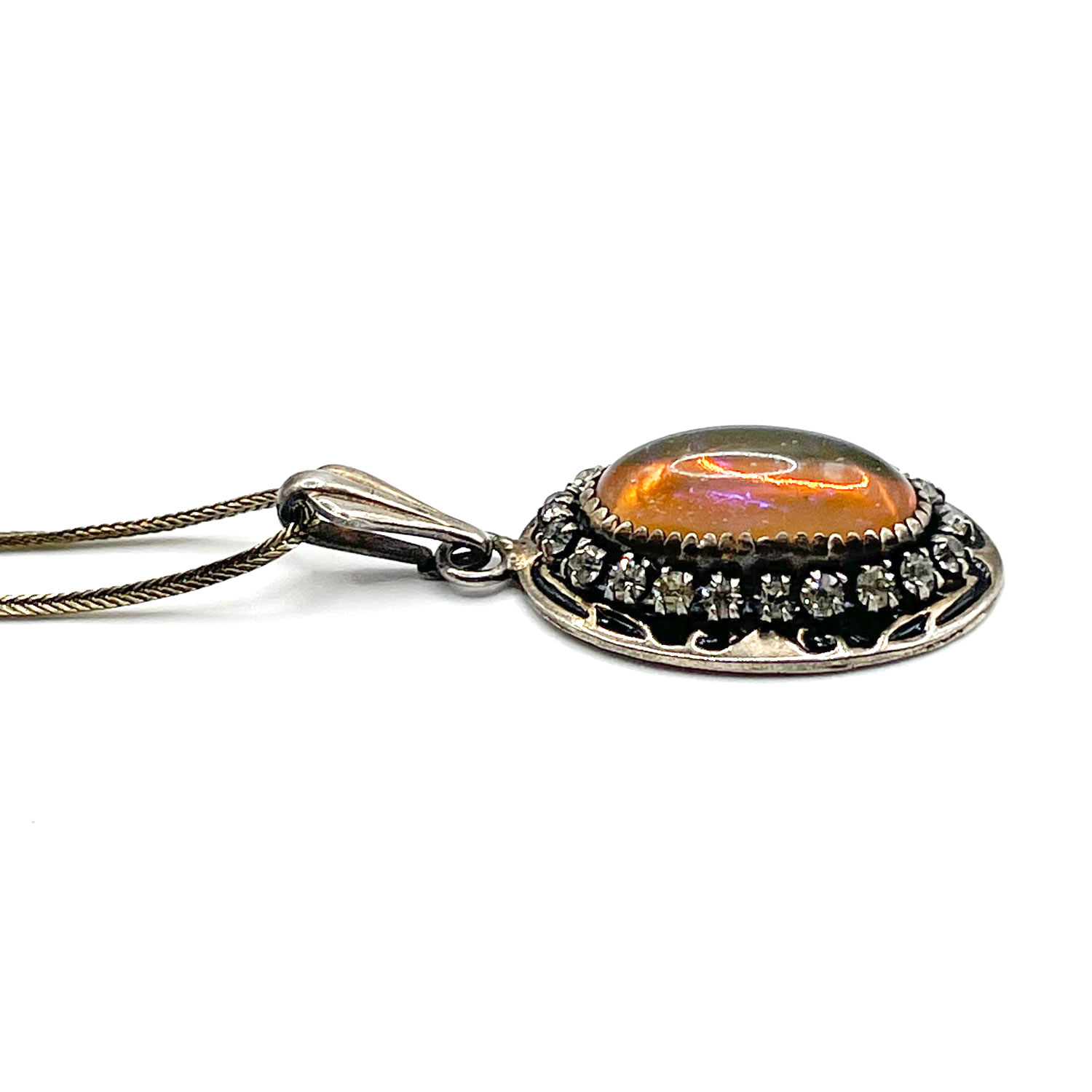 vintage dragons breath pendant necklace