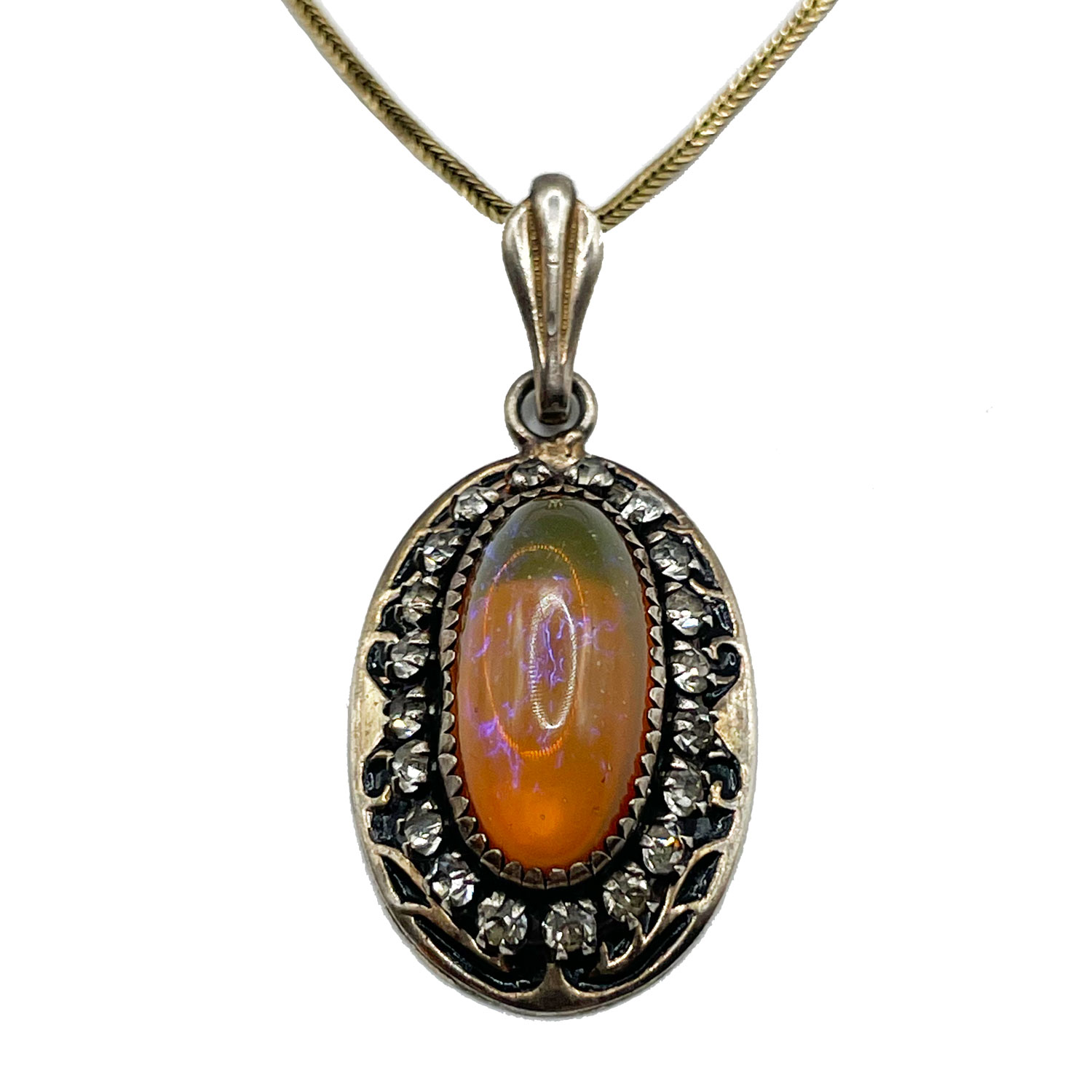 vintage dragons breath pendant necklace