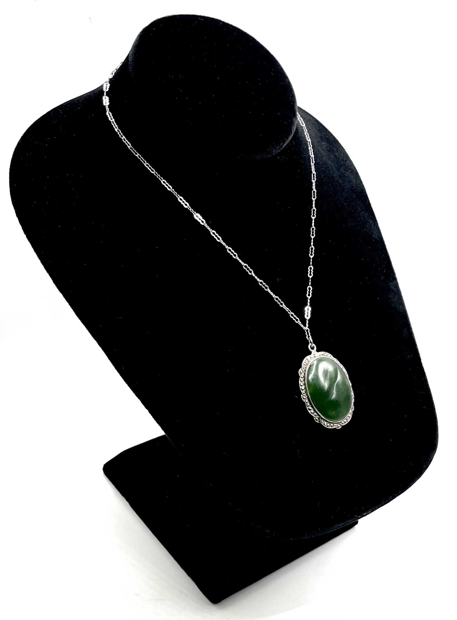 Art Deco jade pendant