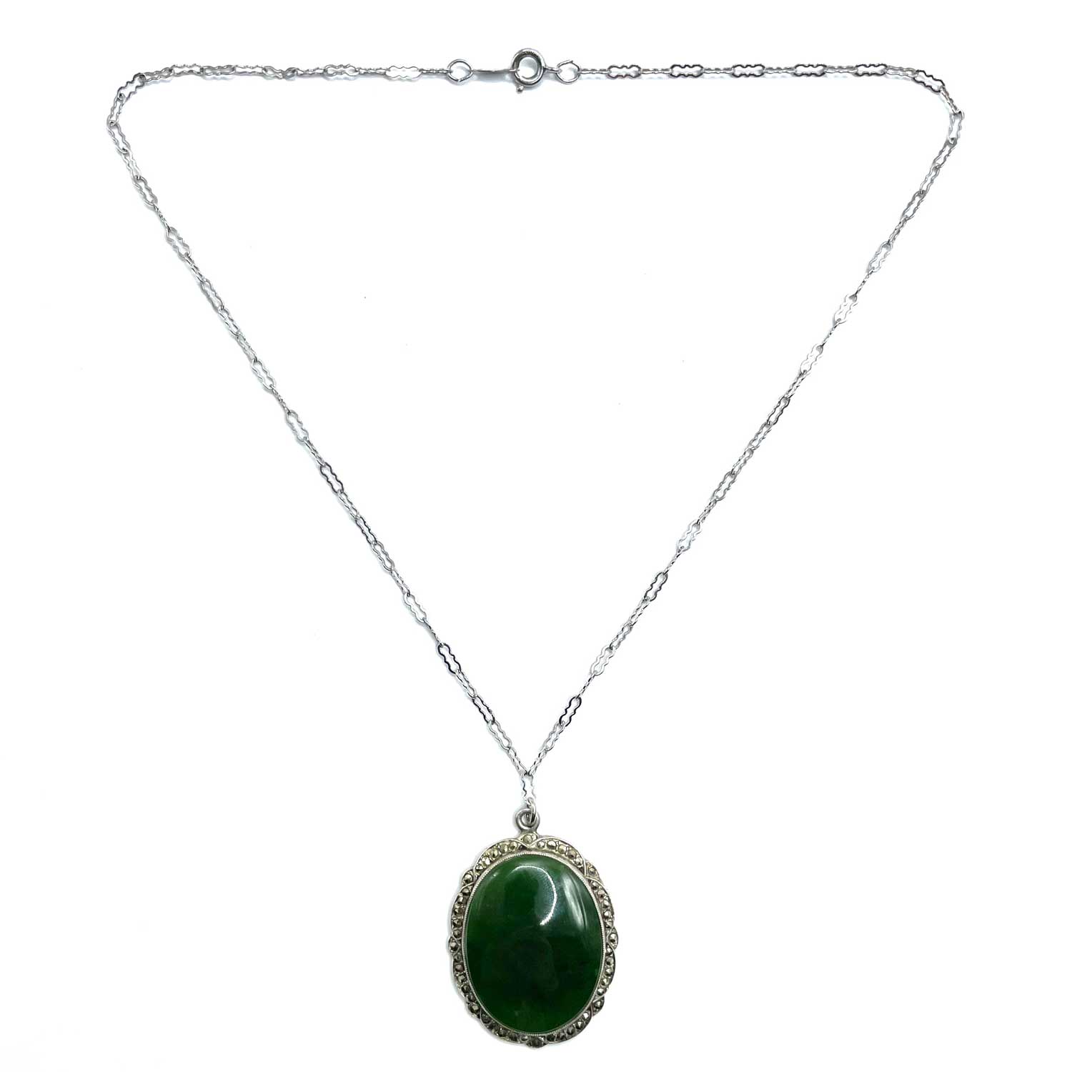 Art Deco jade pendant
