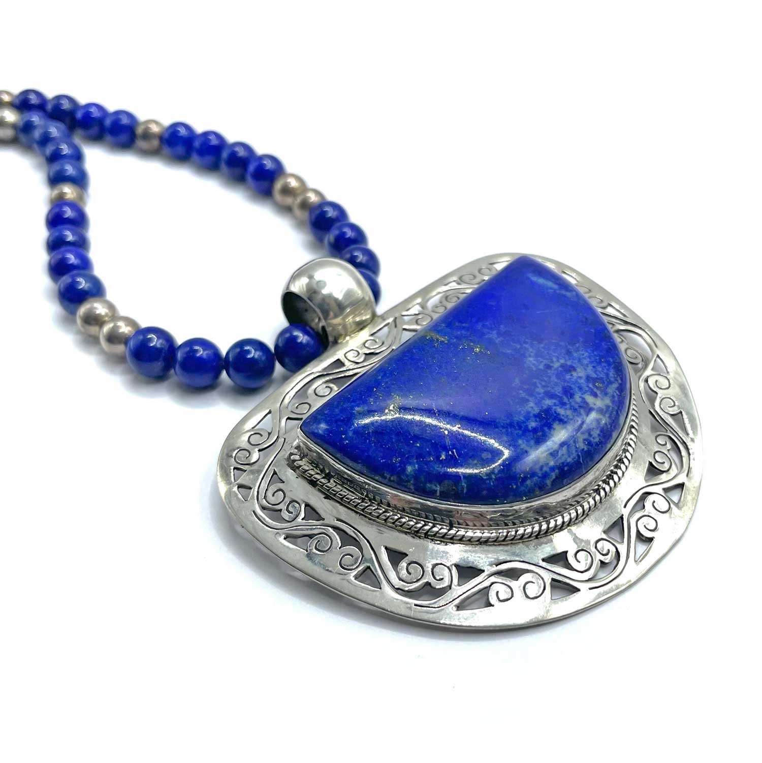 Sterling Lapis Lazuli Pendant
