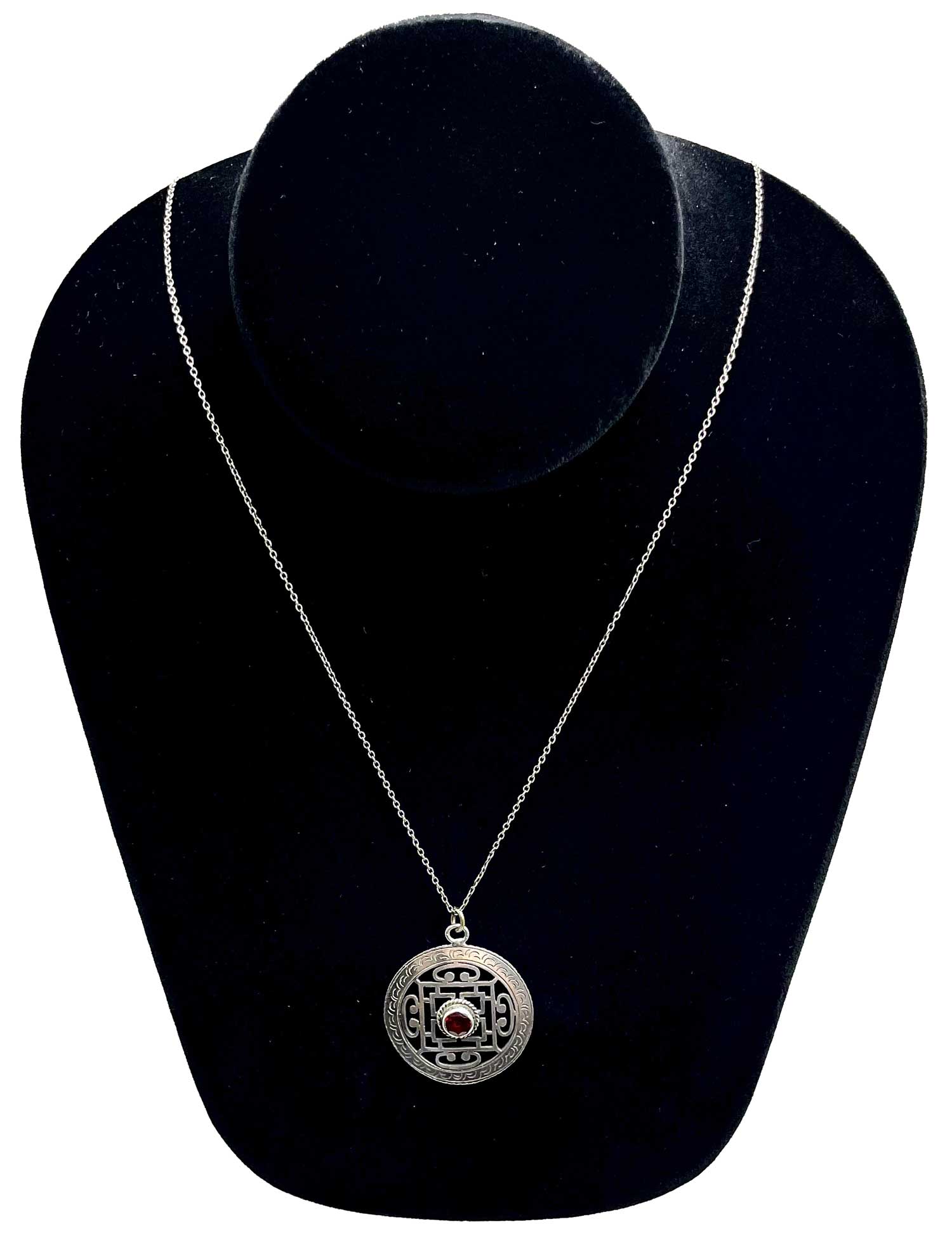 Sterling Garnet Pendant