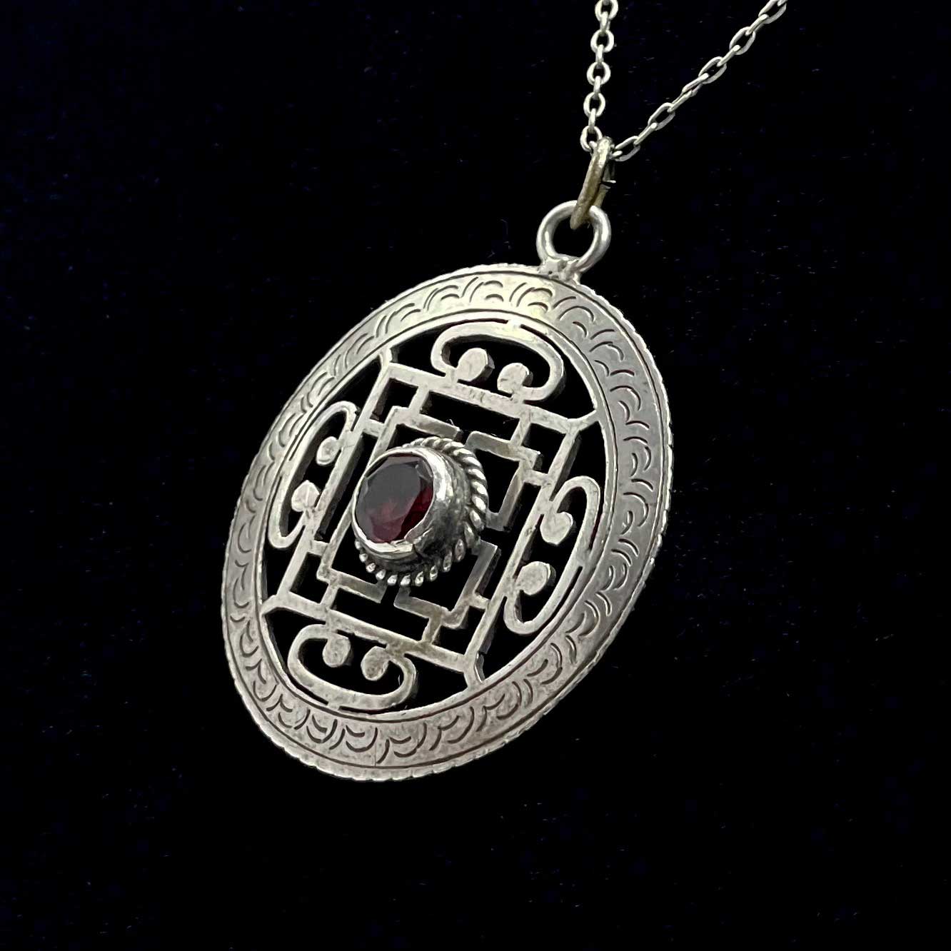 Sterling Garnet Pendant