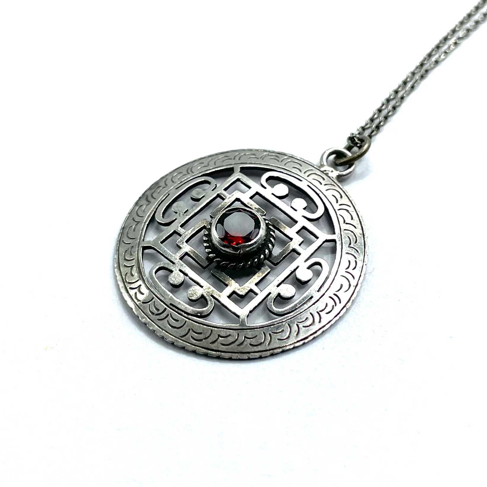 Sterling Garnet Pendant