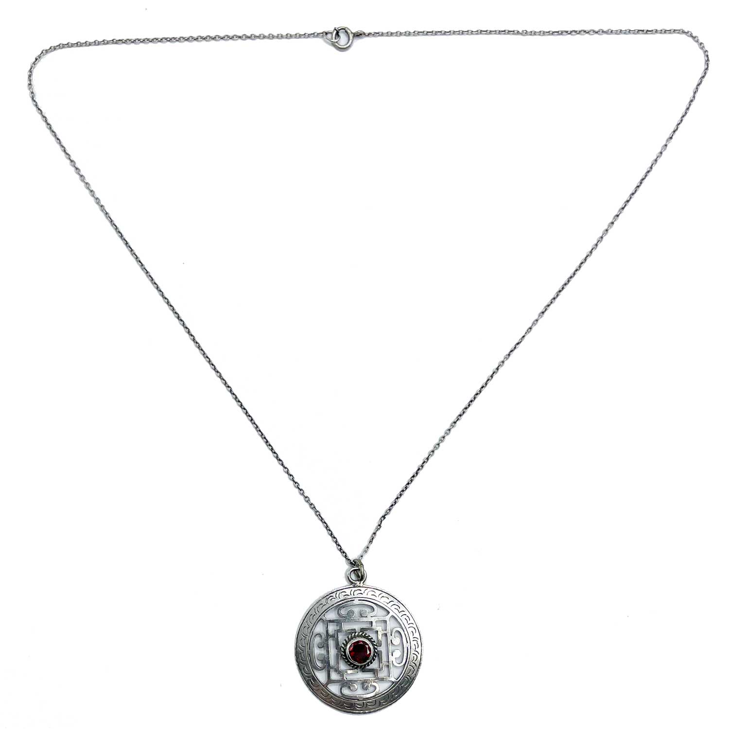 Sterling Garnet Pendant