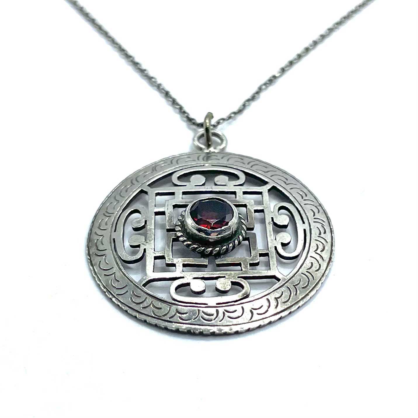 Sterling Garnet Pendant