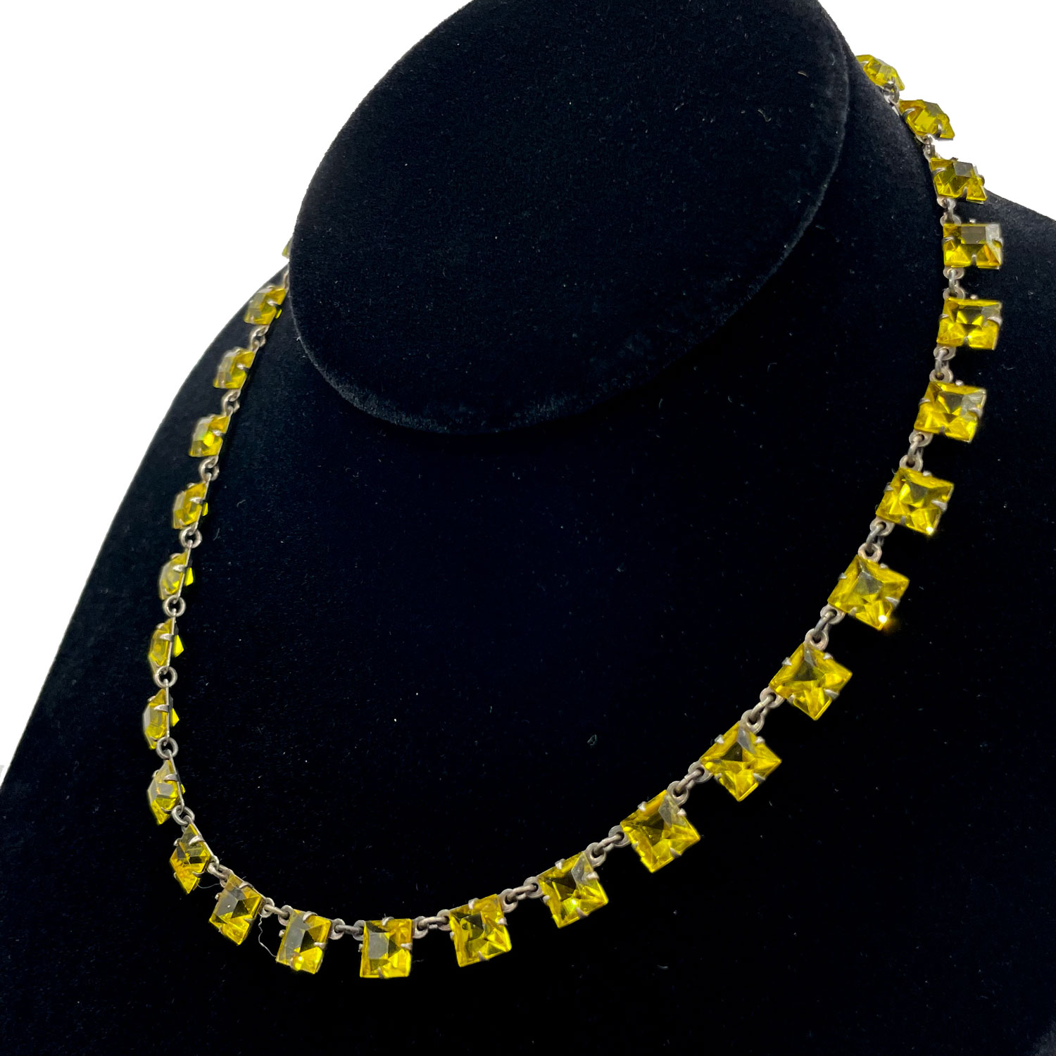 1920s open backed crystal necklace