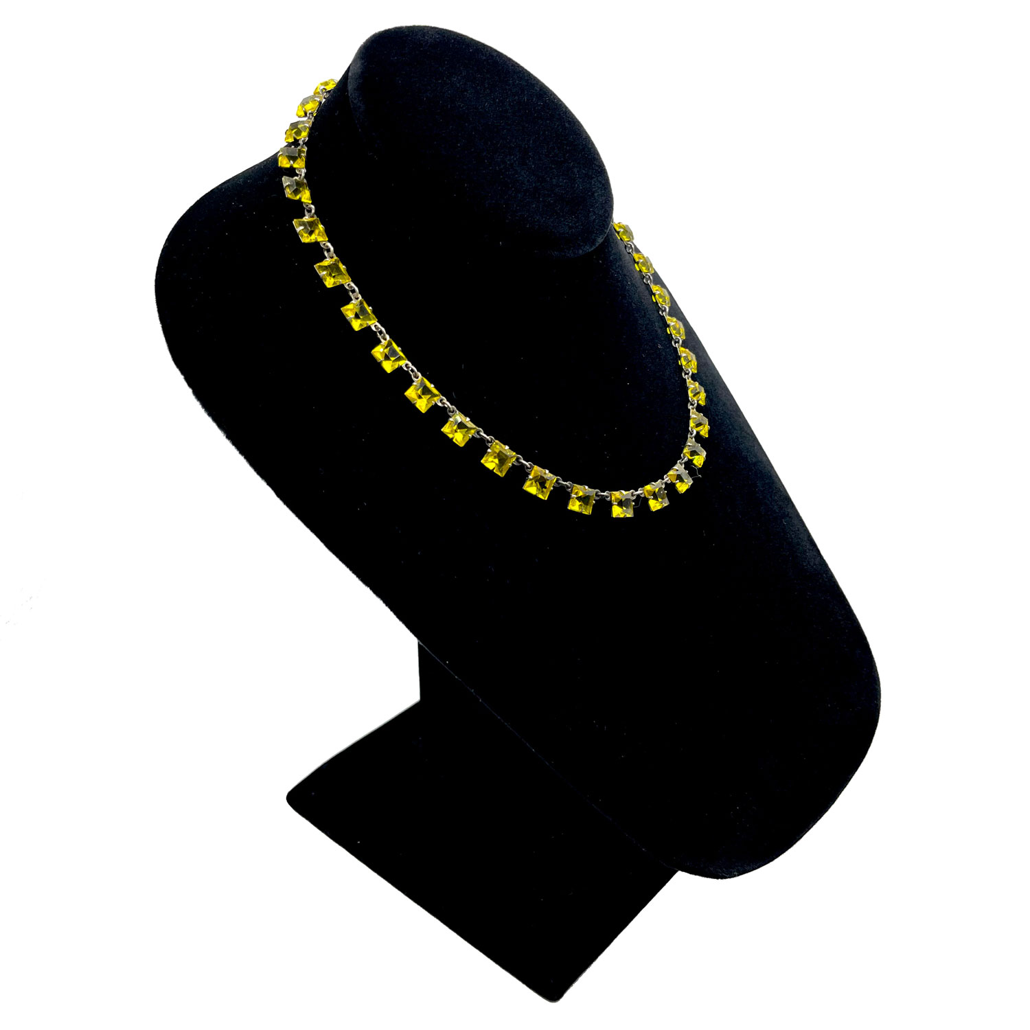 1920s open backed crystal necklace