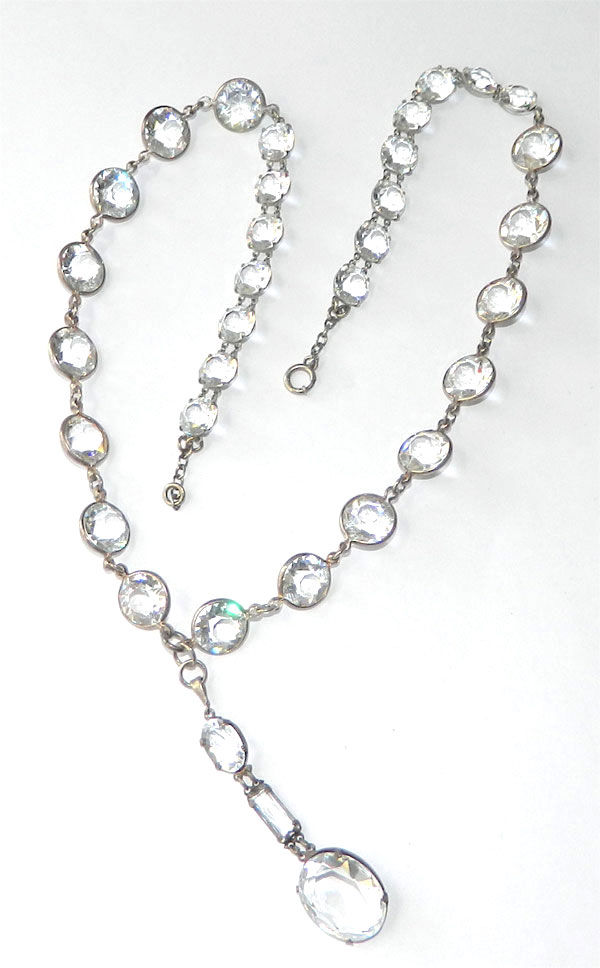 Sterling silver crystal necklace