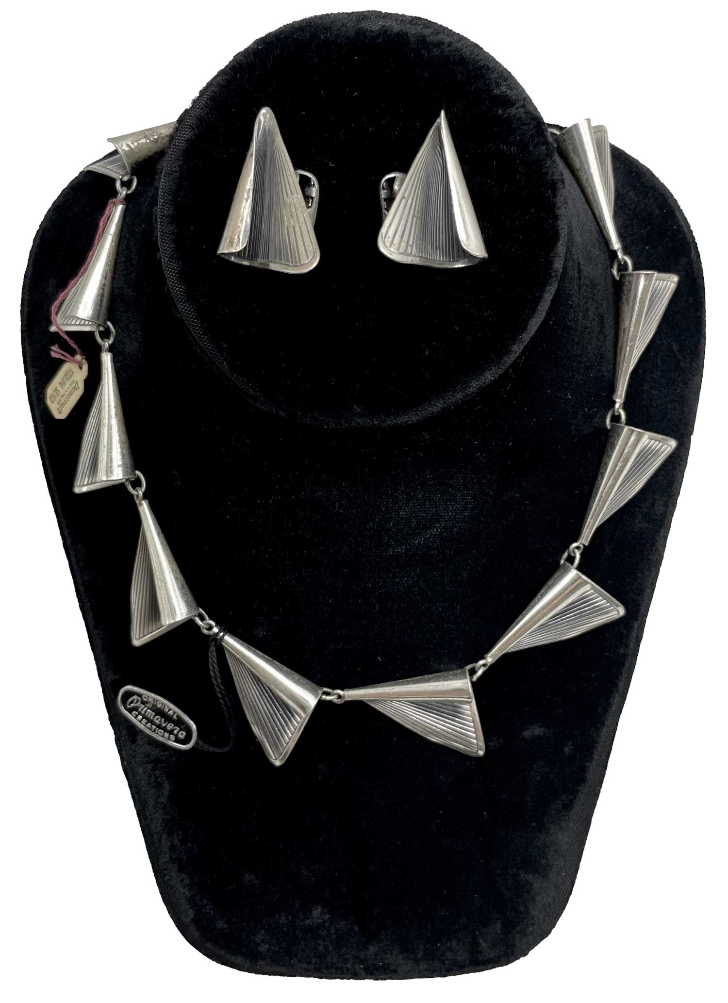 1950s Danecraft silver necklace set