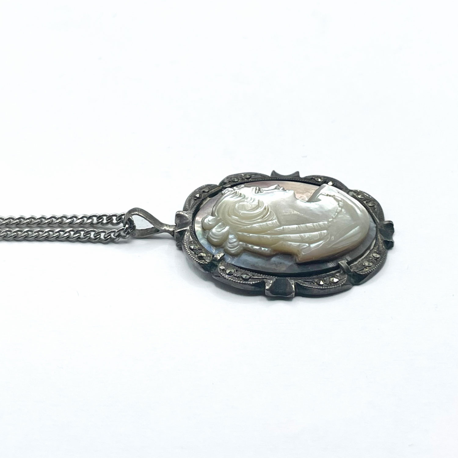 sterling cameo pendant