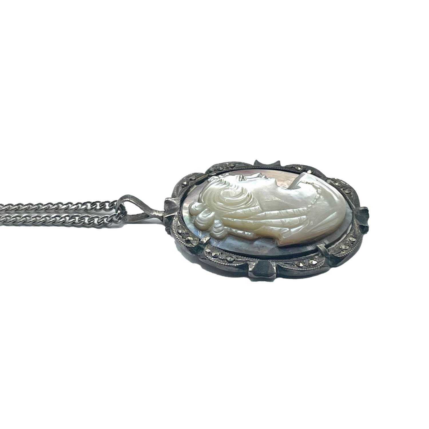 sterling cameo pendant