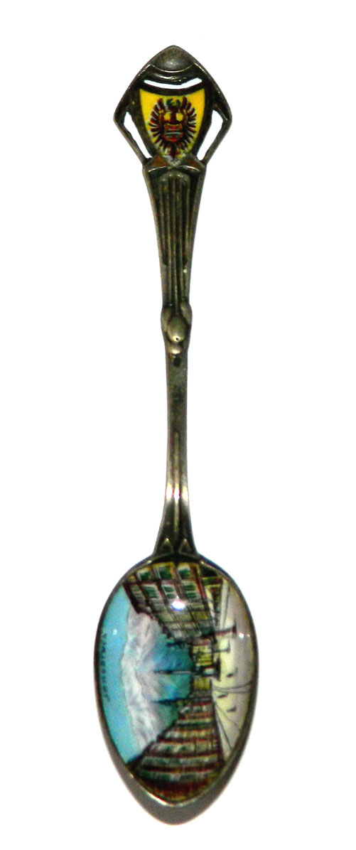 Enameled Burg Germany souvenir spoon