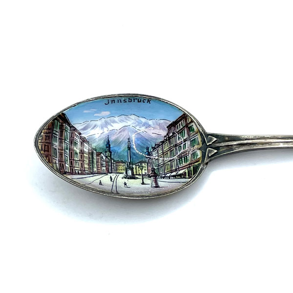 Enameled Burg Germany souvenir spoon