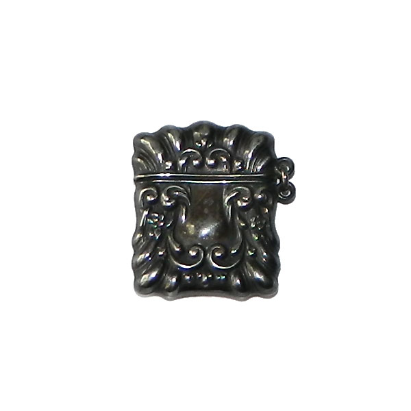 Antique sterling silver stamp case