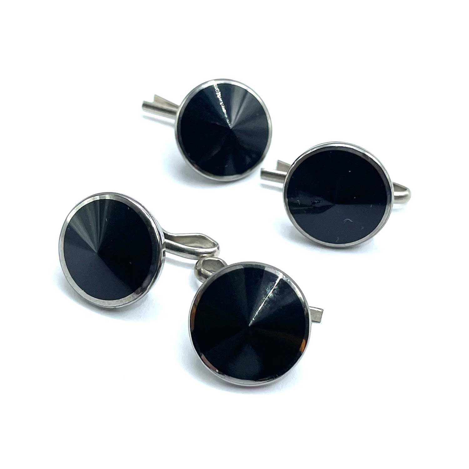 Art Deco shirt stud set