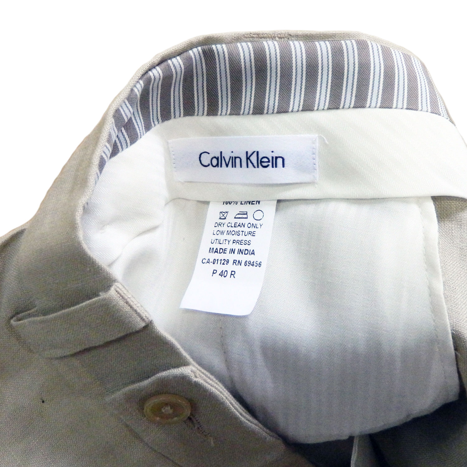 Calvin Klein linen suit