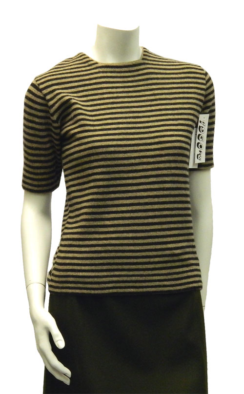1960's striped short sleeve sweater