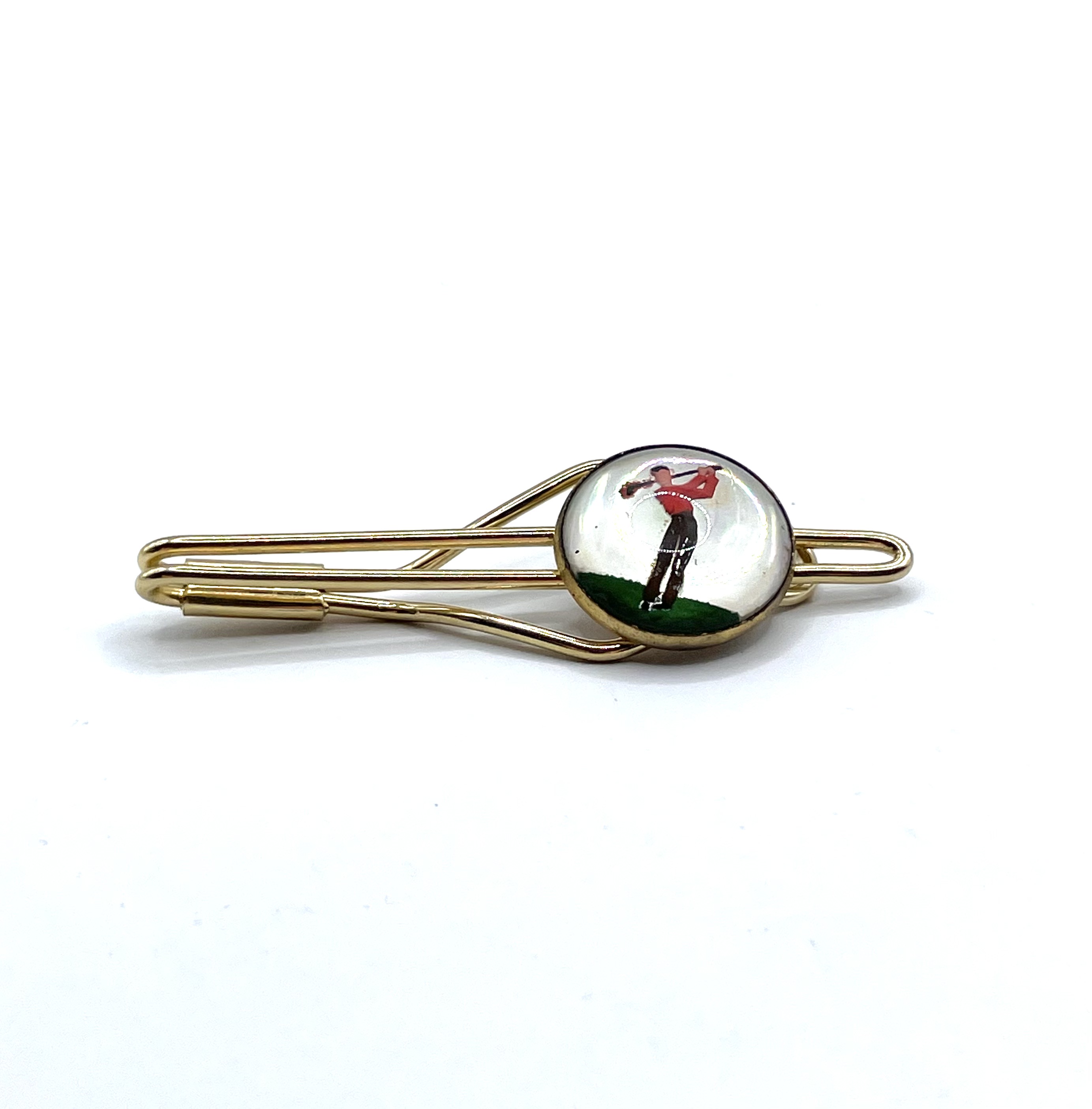 1940s golfer tie clip