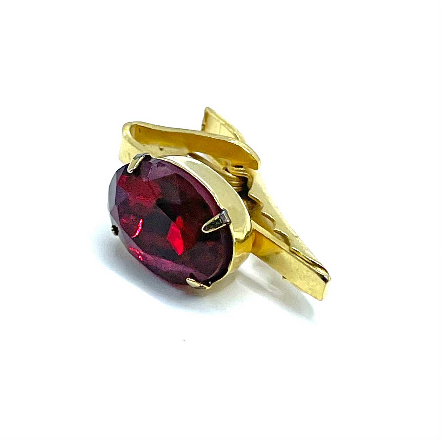 1960s Red Jewel Skinny Tie Clip