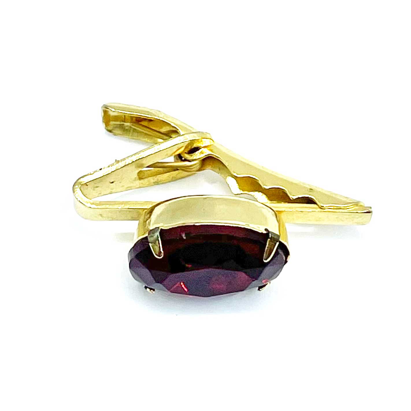 1960s Red Jewel Skinny Tie Clip