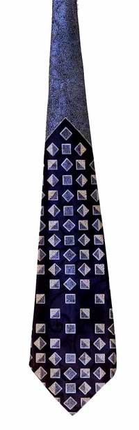 Bold 1940s geometric tie