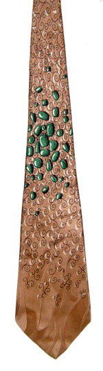 1940s silk brocade tie