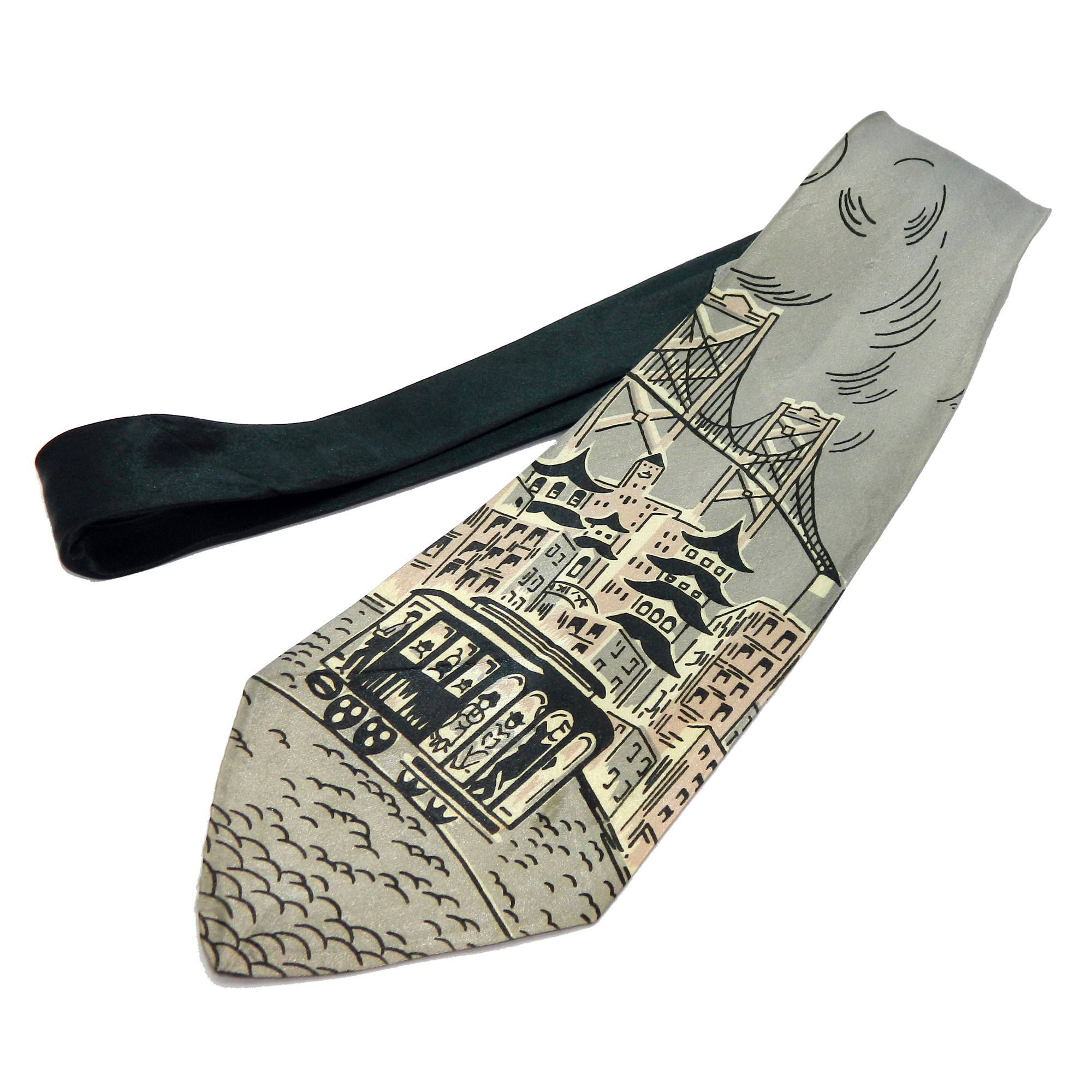 1940s San Francisco souvenir tie
