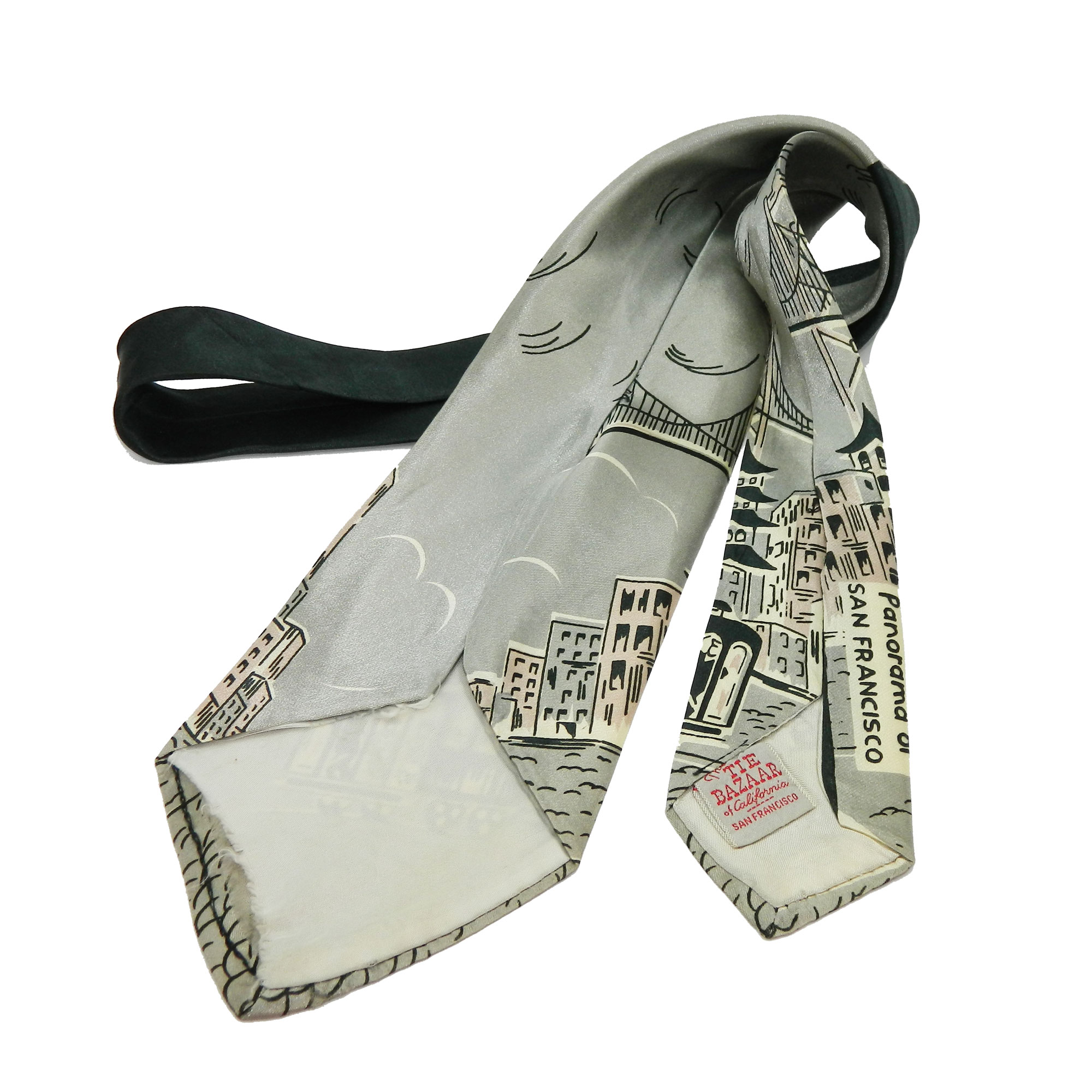 1940s San Francisco souvenir tie