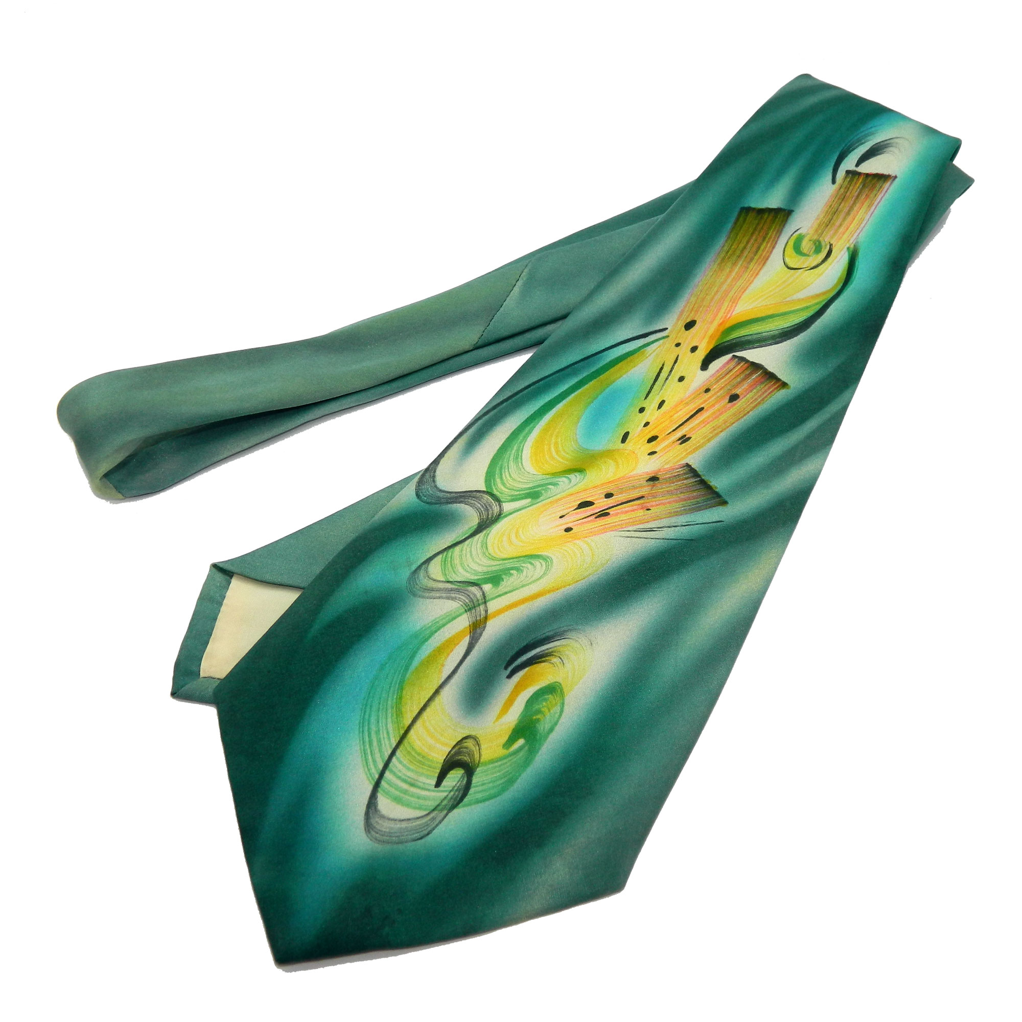 1940s hand painted tie