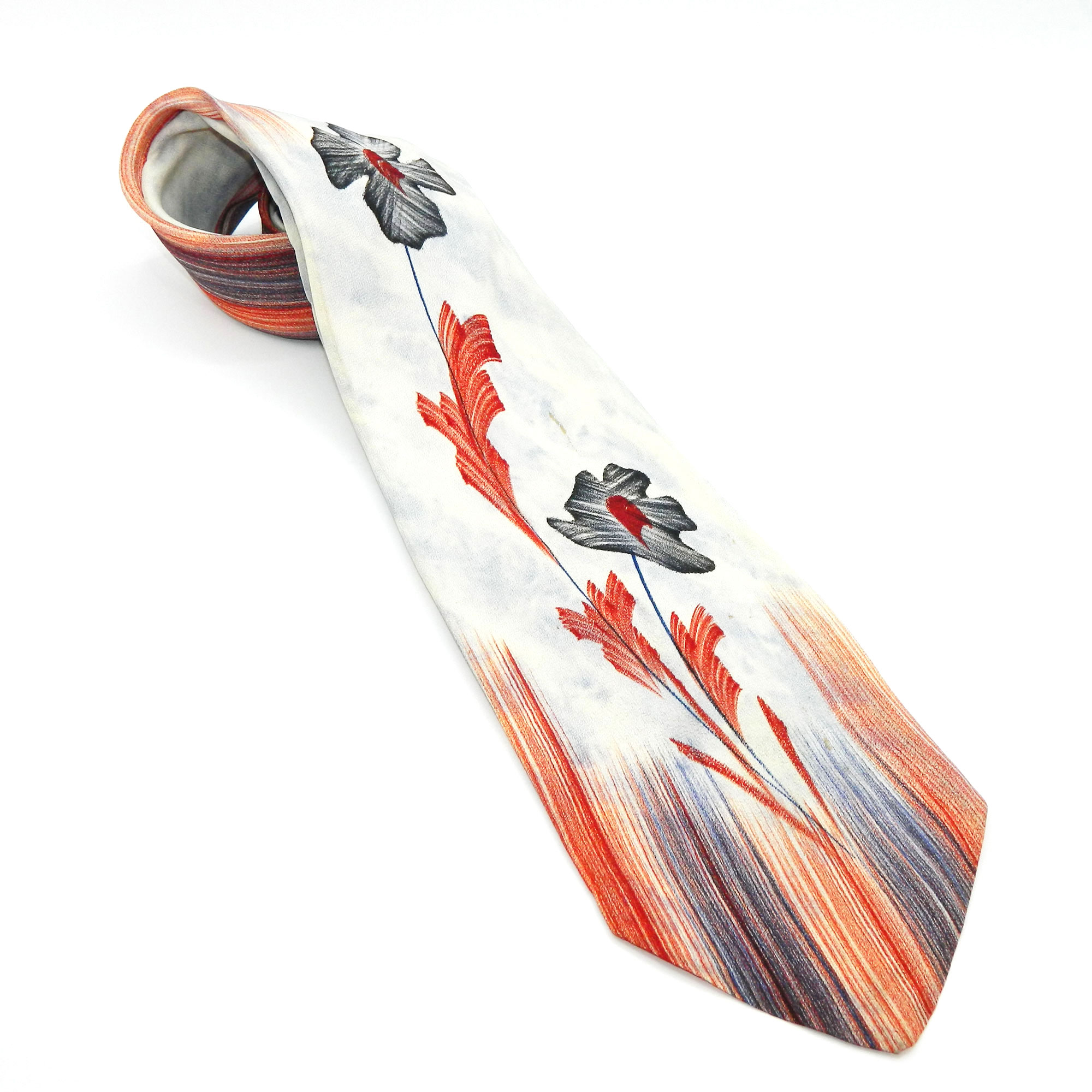 1950s hand painted tie