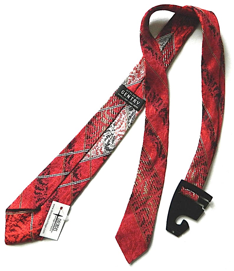 1950's red plaid tie