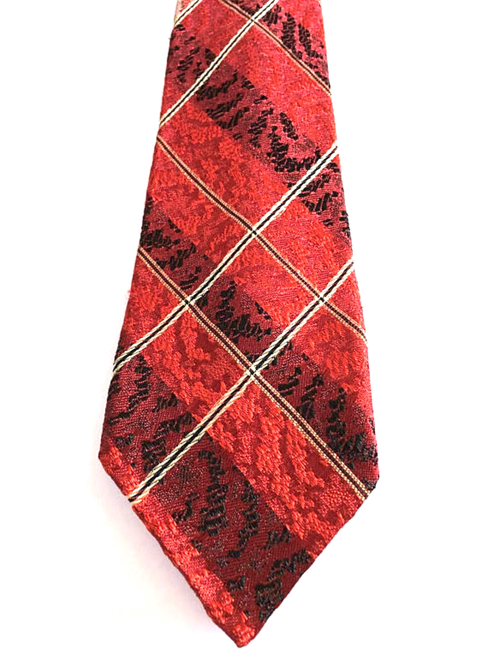 1950s red and black tie