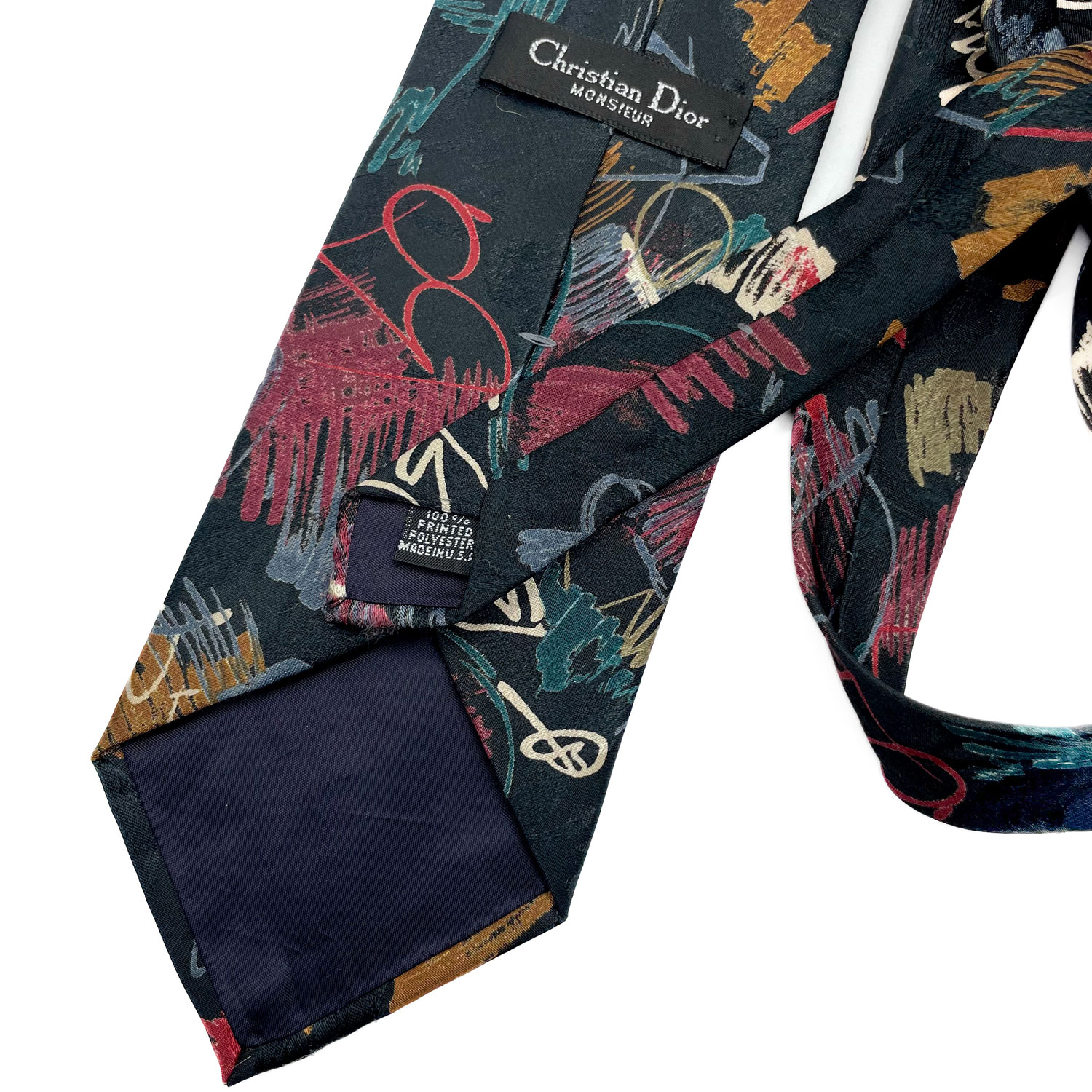 1980s Oscar de la Renta signature tie