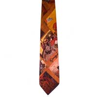 1970s photo printe Gauguin art tie