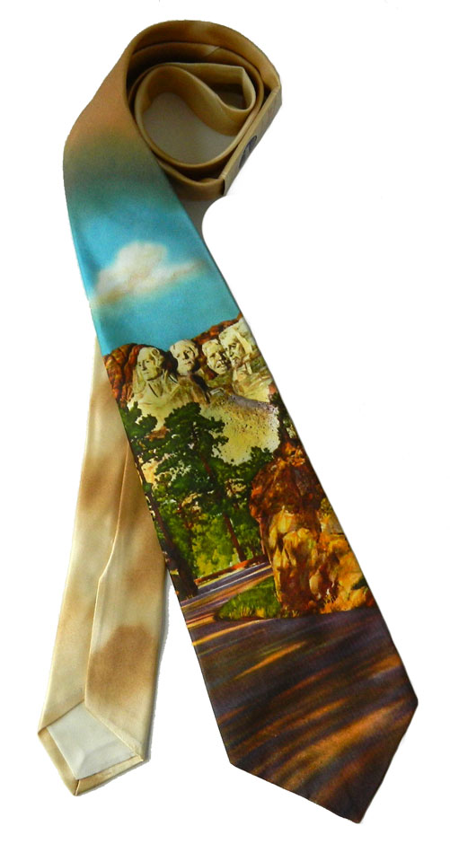 1940's photo print tie