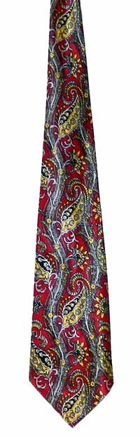 1940's paisley rayon satin tie